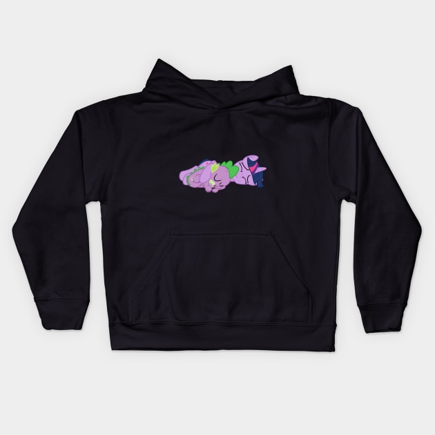 Spike Sleep Cuddling With Mama Twilight Kids Hoodie by Wissle